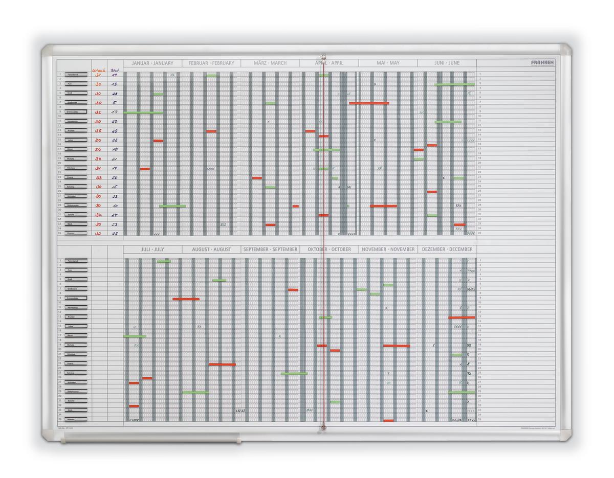 Franken Jahresplaner inklusive Zubehör-Set, Höhe x Breite 900 x 1200 mm Standard 1 ZOOM