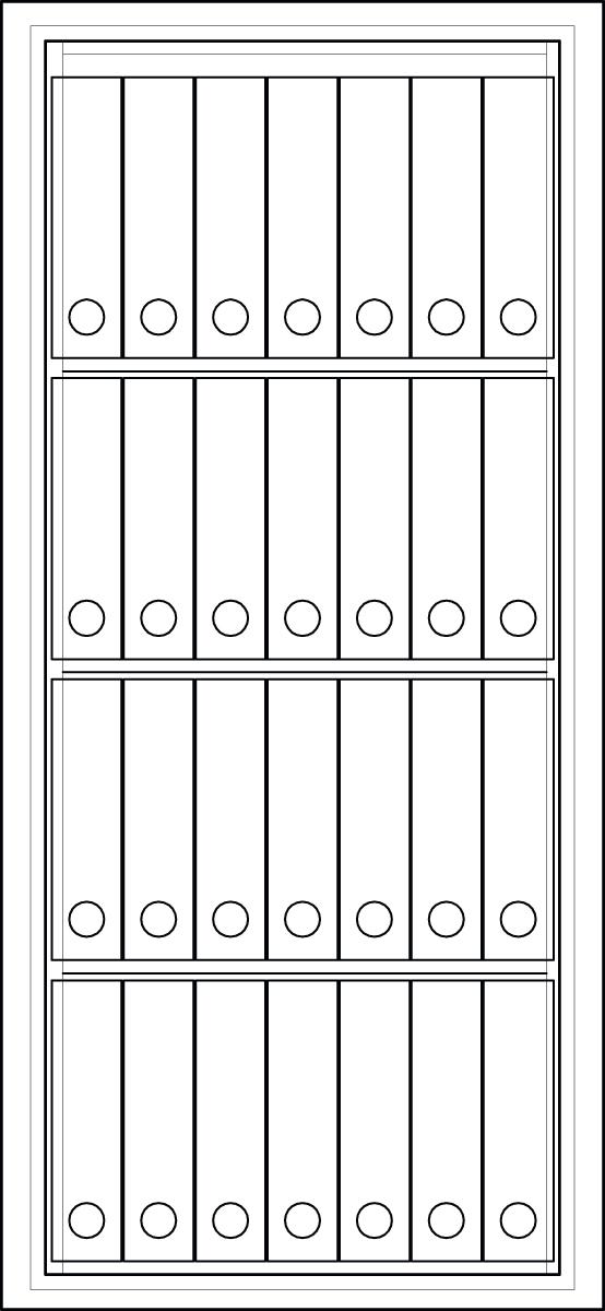 Format Tresorbau Brandschutzschrank Sicherheitsstufe VdS 1/S 60 P Technische Zeichnung 3 ZOOM