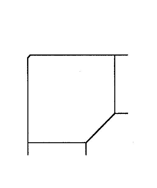 Eckiges Verkettungselement Terra Nova, Breite x Tiefe 1200 x 1200 mm, Platte Ahorn Technische Zeichnung 1 ZOOM