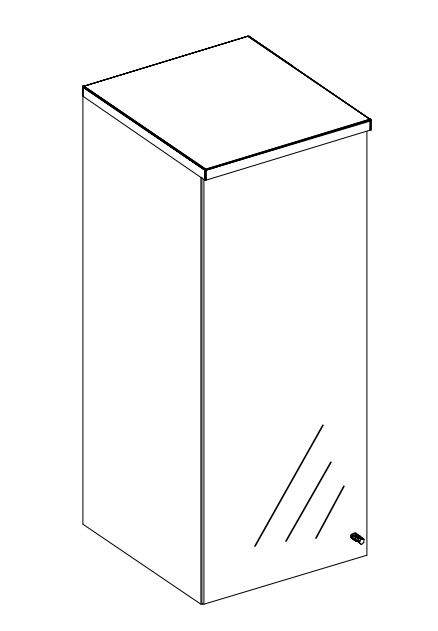 Nowy Styl Aufsatzschrank E10 mit Glastüren für Büroschrank Standard 1 ZOOM