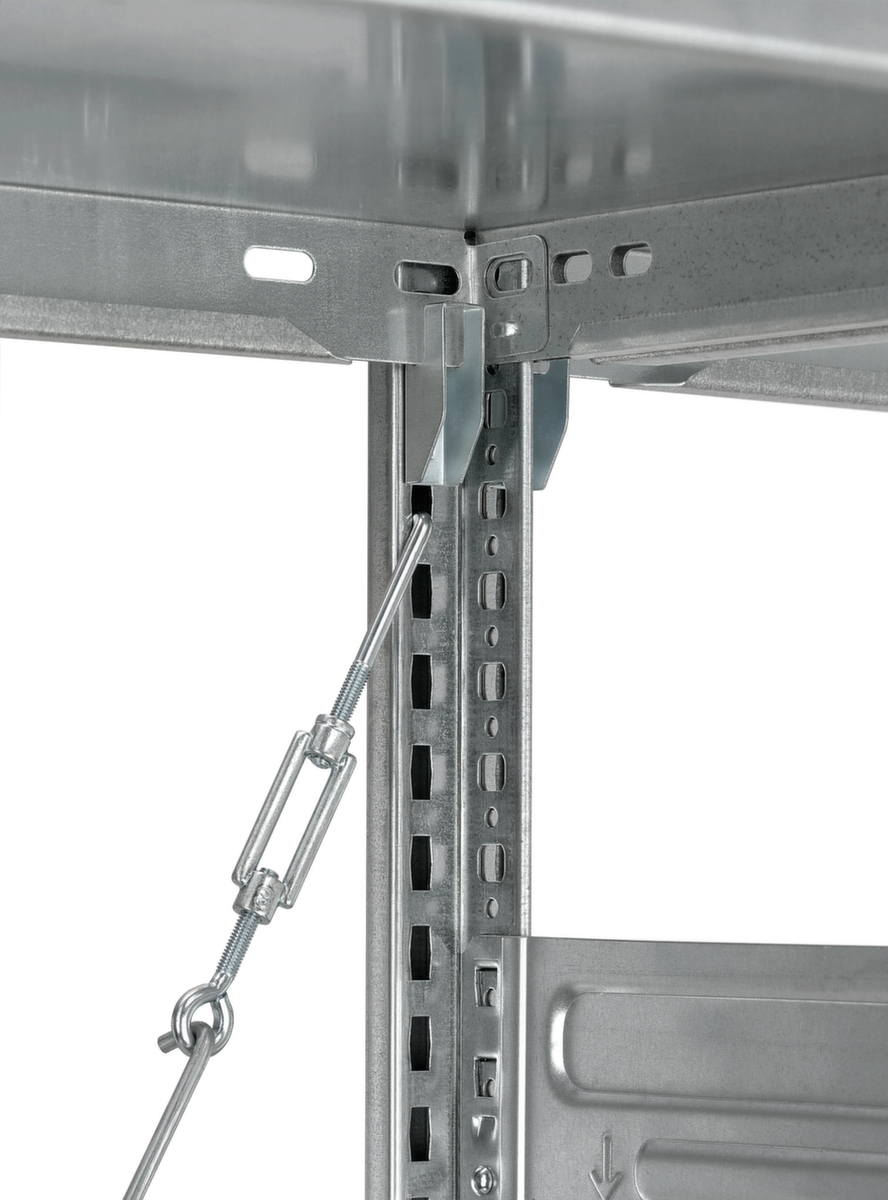hofe System-Steckregal in Standard Bauart, Höhe x Breite x Tiefe 2000 x 1010 x 335 mm, 5 Böden Detail 1 ZOOM