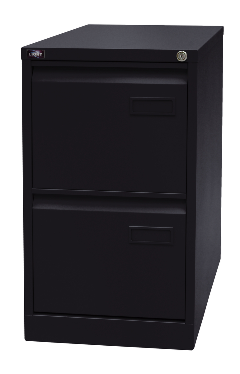 Bisley Hängeregistraturschrank Light, 2 Auszüge, schwarz/schwarz