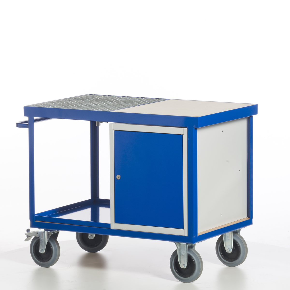 Rollcart Umwelt-Werkstattwagen mit öldichter Wanne und Gitterrost, Traglast 600 kg, Ladefläche 1150 x 700 mm Standard 2 ZOOM