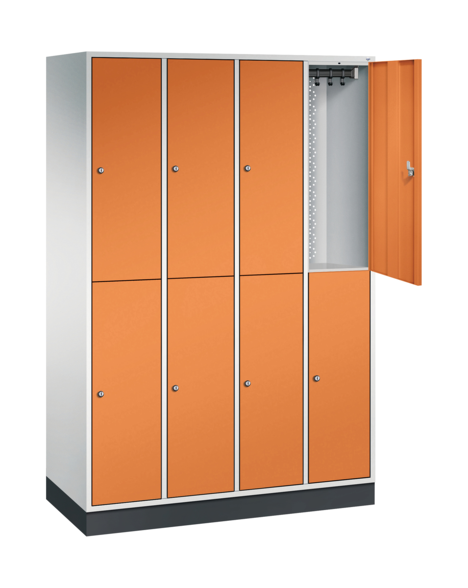 C+P Doppelstöckiger Garderobenschrank Intro, Abteilbreite 260 mm