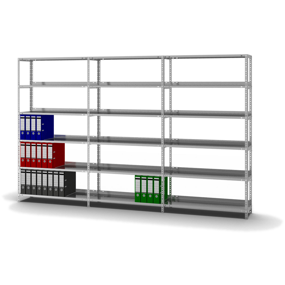 hofe Akten-Schraubregal, 6 Böden, mit korrosionsschützender Zinkbeschichtung Standard 3 ZOOM
