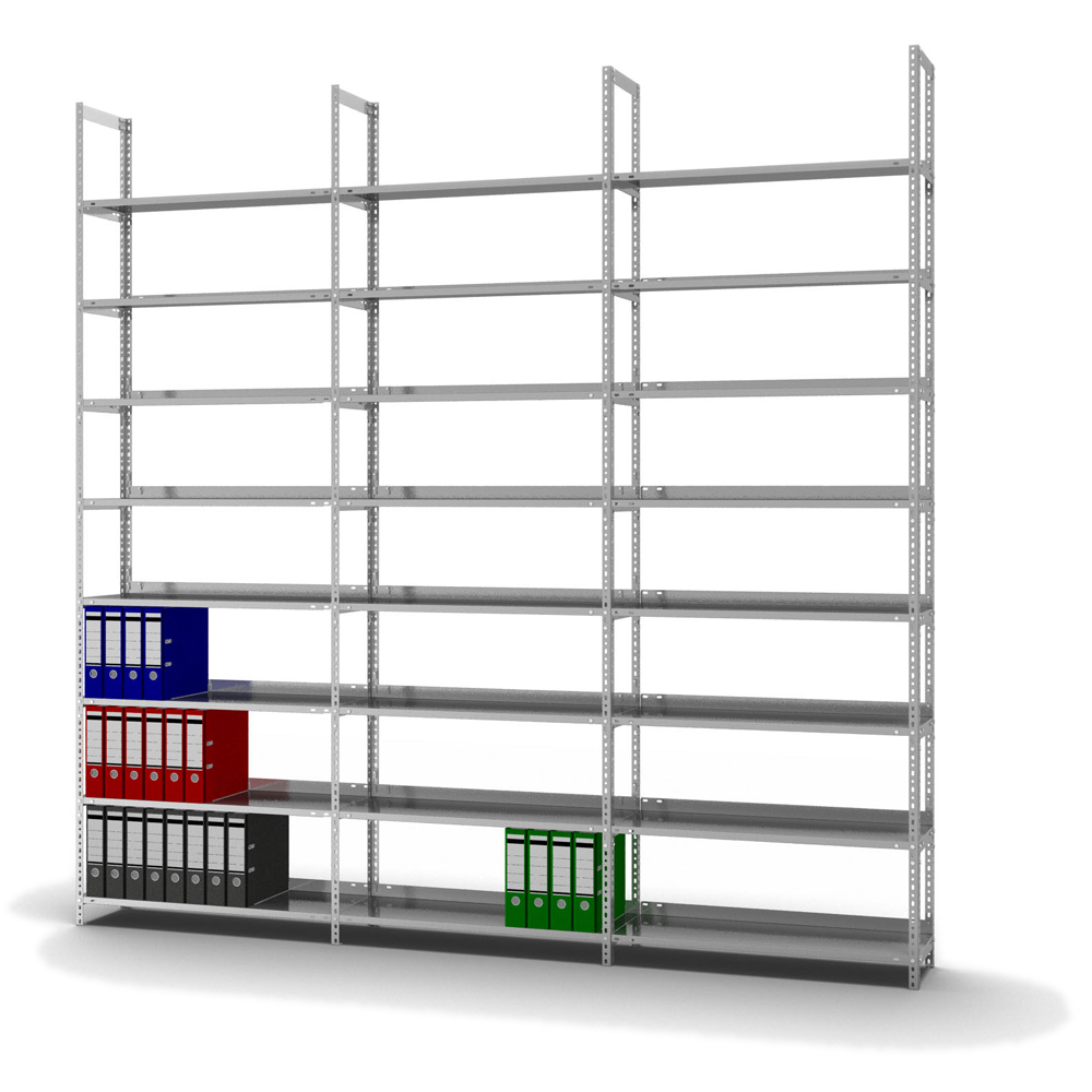 hofe Akten-Schraubregal, 8 Böden, mit korrosionsschützender Zinkbeschichtung Standard 3 ZOOM