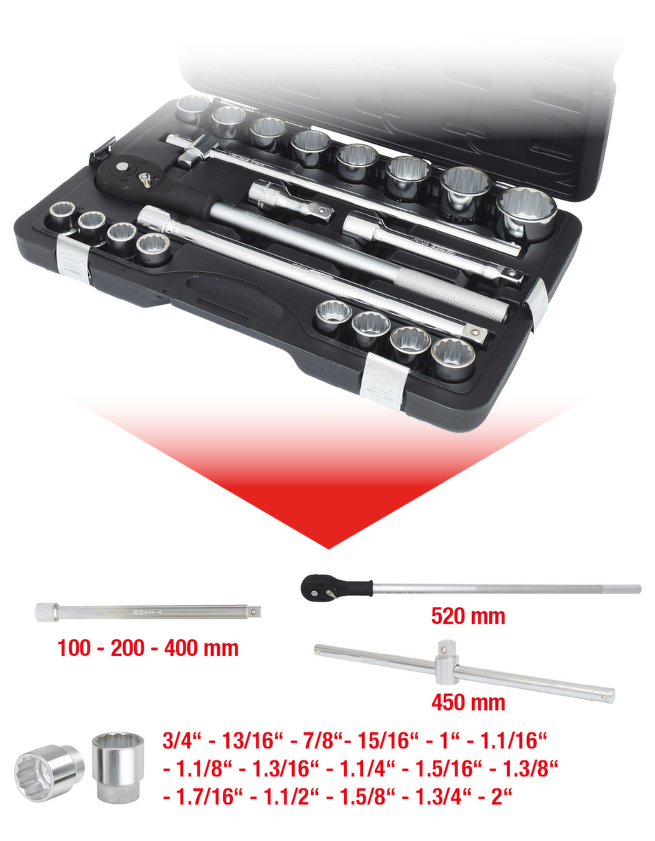 KS Tools 3/4" Steckschlüssel-Satz Standard 2 ZOOM