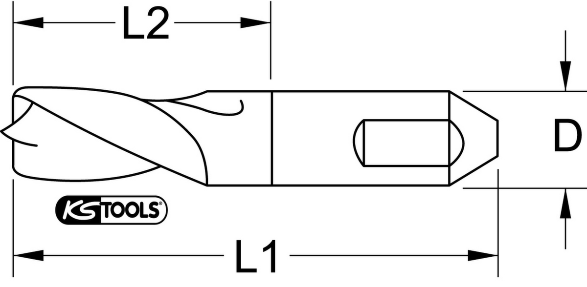 KS Tools HSSE-TiCN Schweißpunkt-Bohrer Standard 6 ZOOM