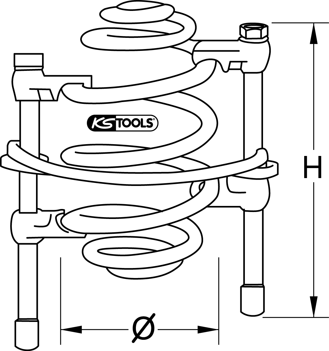 KS Tools Federspanner mit Sicherheitsbügel Standard 7 ZOOM