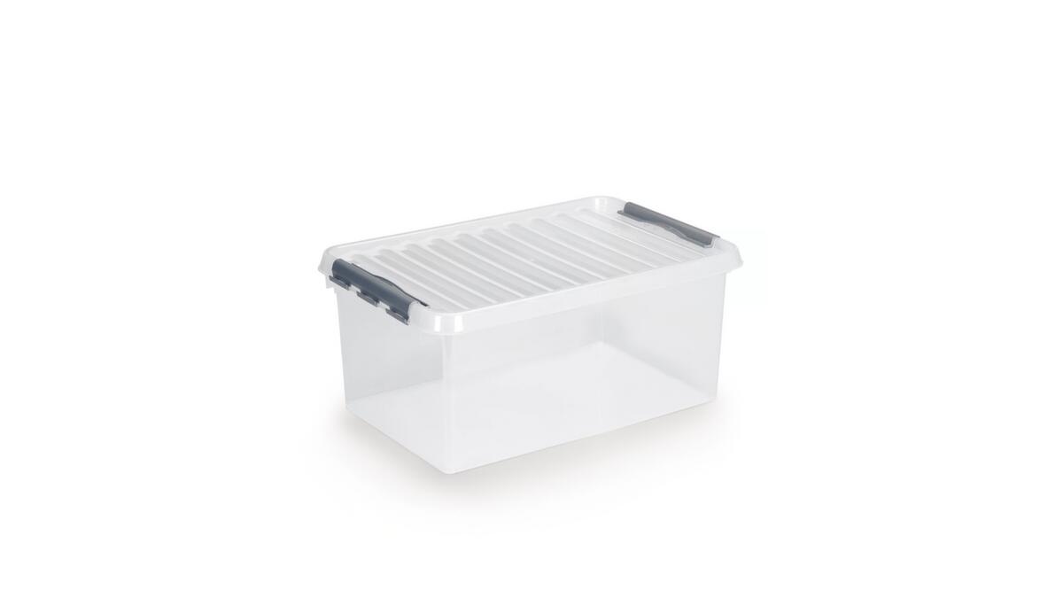 Aufbewahrungsbox ECO, transparent, Inhalt 45 l, Deckel