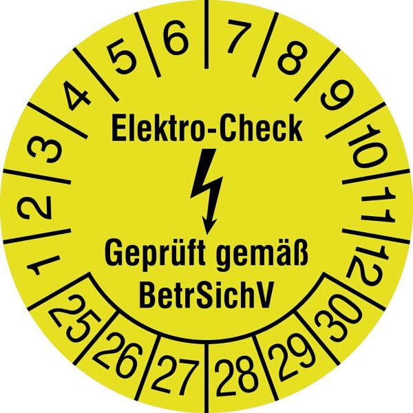 Runde Prüfplakette ohne Jahresfarbe Standard 1 ZOOM