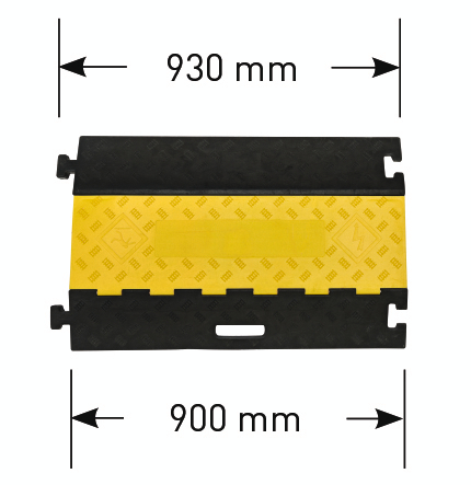 Moravia Kabelbrücke MORION, Breite 590 mm, gelb/schwarz Technische Zeichnung 2 ZOOM