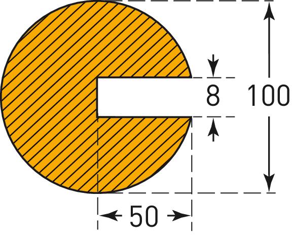 Moravia Prallschutz XL MORION für Profile Technische Zeichnung 2 ZOOM