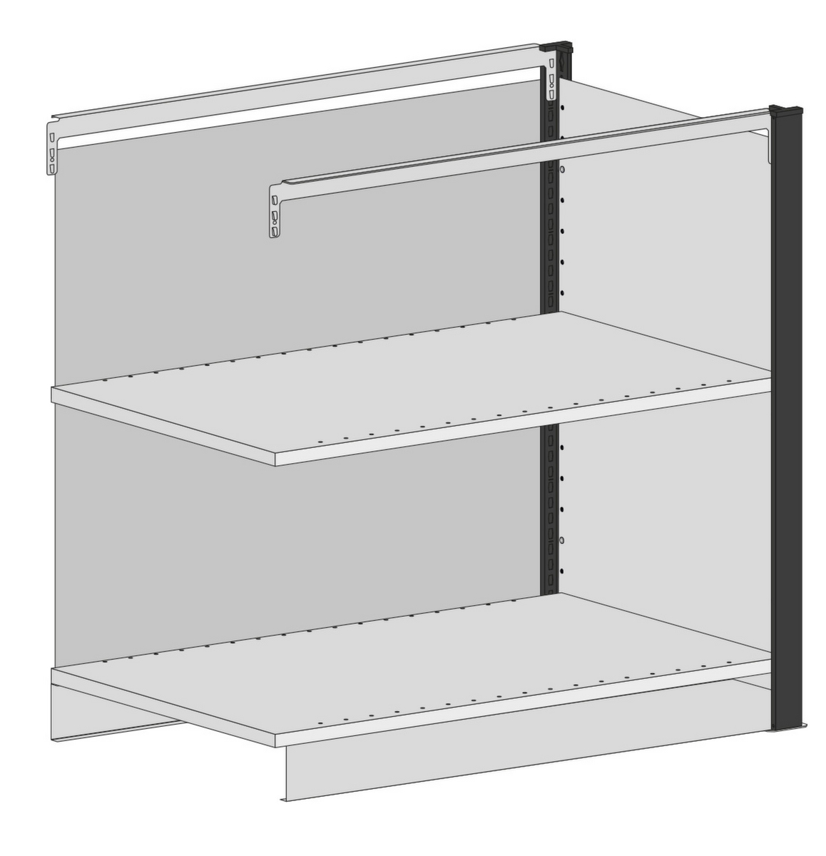 SCHULTE Theken-Set MULTIplus Mittelmodul Technische Zeichnung 1 ZOOM