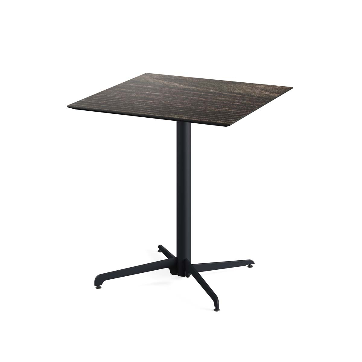 VEBA Bistrotisch Essentials X Cross, Breite x Tiefe 700 x 700 mm, Platte Riverwashed Wood Standard 1 ZOOM