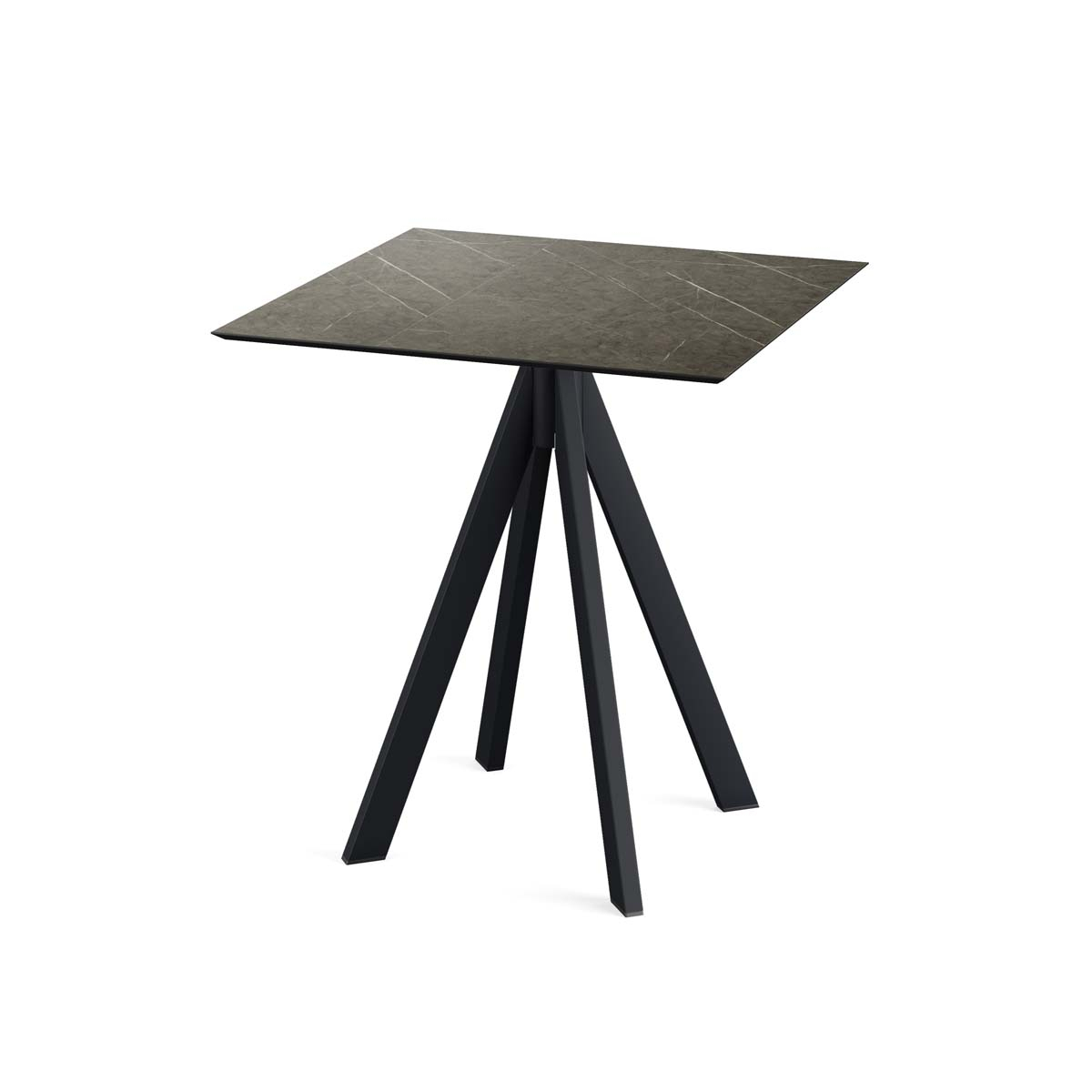 VEBA Bistrotisch Essentials Infinity, Breite x Tiefe 700 x 700 mm, Platte Midnight Marble Standard 1 ZOOM