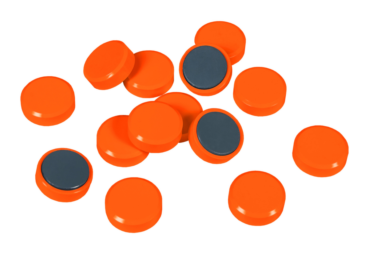 EICHNER Scheibenmagnet, orange, Höhe x Ø 10 x 30 mm