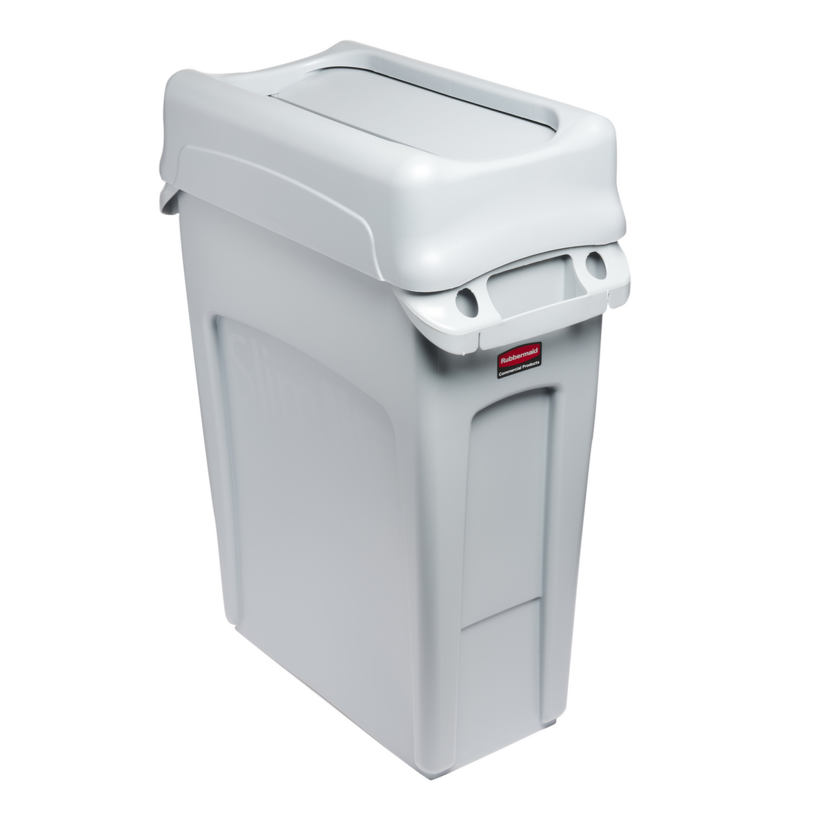 Rubbermaid Schwingdeckel Slim Jim® für Wertstoffsammler, grau Standard 5 ZOOM