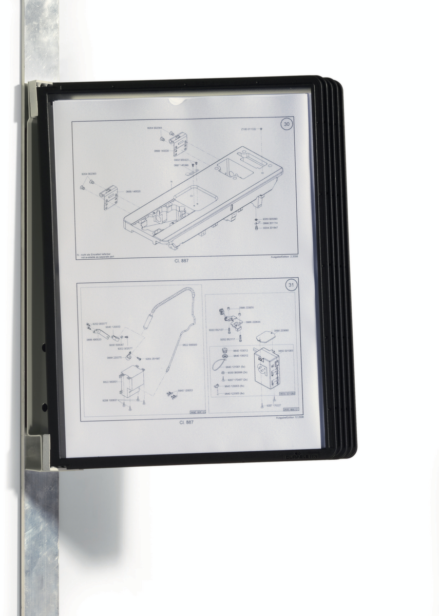 Durable Sichttafelsystem, mit 5 Sichttafeln in DIN A4