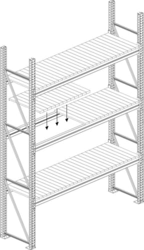 META Fachboden MULTIPAL für Palettenregal, Breite x Tiefe 3600 x 1100 mm