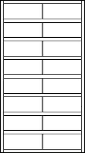 PAVOY Fächerschrank Basis, 16 Fächer, RAL7035 Lichtgrau/RAL7035 Lichtgrau
