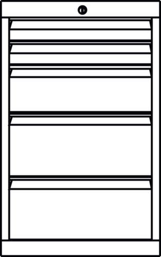 PAVOY Schubladenschrank Basis Plus RAL7035, 5 Schublade(n), RAL7035 Lichtgrau/RAL7035 Lichtgrau