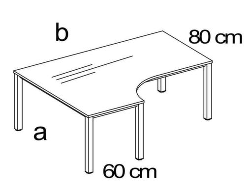 Nowy Styl Höhenverstellbarer Freiform-Schreibtisch E10