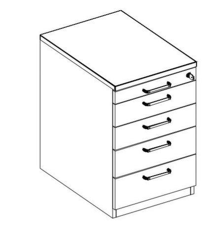 Nowy Styl Standcontainer E10 mit Schubladen, 4 Schublade(n)