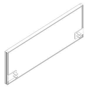 Schallabsorbierende Tischtrennwand RQ60 Screen / S41, Höhe x Breite 480 x 1200 mm