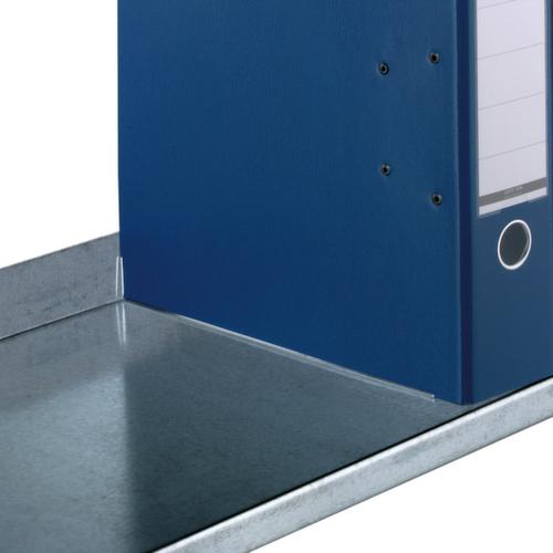 hofe Akten-Steckregal, 5 Böden, RAL9005 Tiefschwarz/RAL9006 Weißaluminium