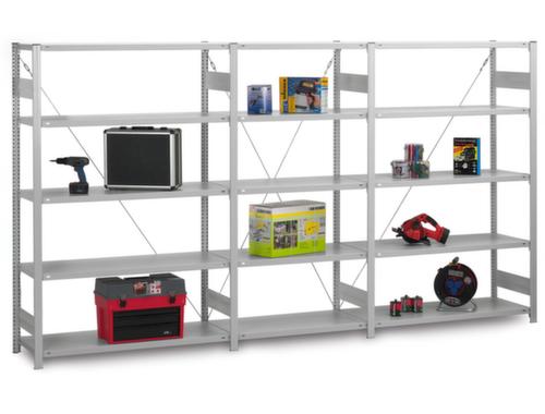 hofe System-Steckregal in mittelschwerer Bauart, Höhe x Breite x Tiefe 2500 x 1360 x 335 mm, 6 Böden