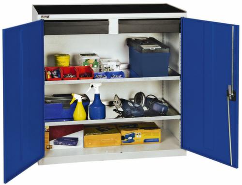 stumpf niedriger Werkzeugschrank Serie 3000 mit ausziehbaren Wannenböden + Schubladen, Breite 1000 mm