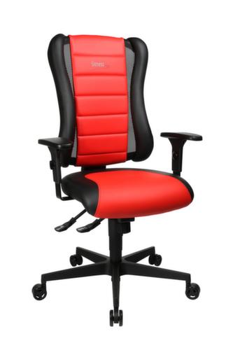 Topstar Bürodrehstuhl Sitness Racer RS mit AL "P4" mit 3D-Sitzfläche, schwarz/rot