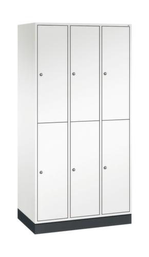 C+P Doppelstöckiger Garderobenschrank Intro, Abteilbreite 260 mm