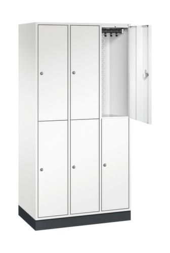 C+P Doppelstöckiger Garderobenschrank Intro, Abteilbreite 260 mm