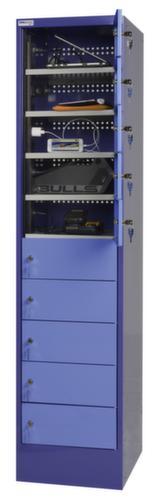 Thurmetall Elektro-Fächerschrank MINI, Ausführung GB, taubenblau/hellblau