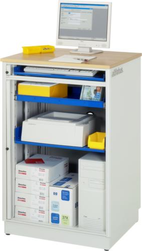 RAU PC-Schrank adlatus 2000 mit Rolllade, RAL7035 Lichtgrau/RAL7035 Lichtgrau