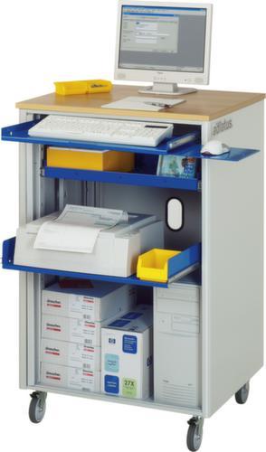 RAU Mobiler PC-Schrank adlatus 2050 mit Rolllade, RAL7035 Lichtgrau/RAL7035 Lichtgrau