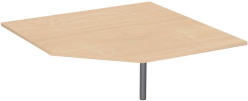 Gera Eckiges Verkettungselement Pro 90° für 4-Fußgestell, Breite x Tiefe 1225 x 1225 mm, Platte Buche