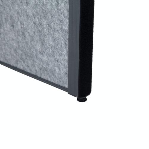 MAUL Stellwand-Tafel MAULconnecto, Höhe x Breite 1800 x 1000 mm, Wand dunkelgrau/braun