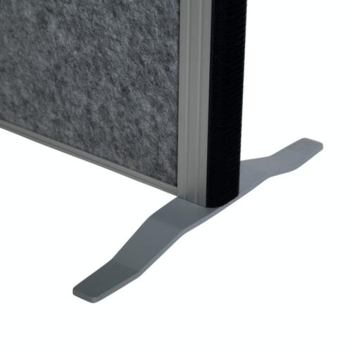 MAUL Stellwand-Tafel MAULconnecto, Höhe x Breite 1800 x 1000 mm, Wand dunkelgrau/weiß/braun