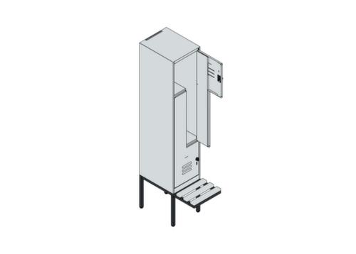 C+P Z-Spind Classic Plus mit untergebauter Sitzbank, Abteilbreite 400 mm