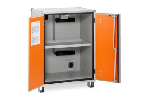 Explosionsgeschützter Lithium-Ionen-Ladeschrank BASIC 8/10 unterfahrbar, Höhe x Breite x Tiefe 1110 x 800 x 660 mm