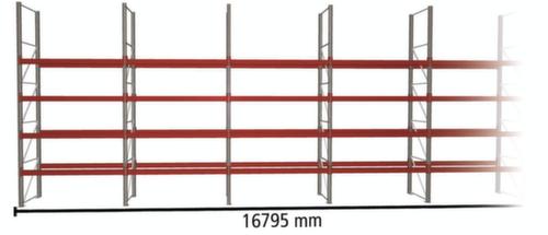 META Palettenregal MULTIPAL HxB 5500x16795 mm mit 5 Lagerebenen für insgesamt 60 Paletten