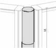 Gera Verbindungssäule Pro ProfiLine für Trennwand, Höhe 1800 mm