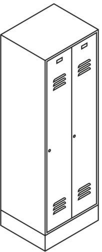 PAVOY Garderobenschrank Basis mit 2 Abteilen, Abteilbreite 400 mm