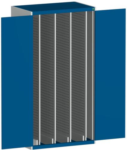 bott Vertikalschrank cubio, 4 Auszüge, RAL7035 Lichtgrau/RAL5010 Enzianblau