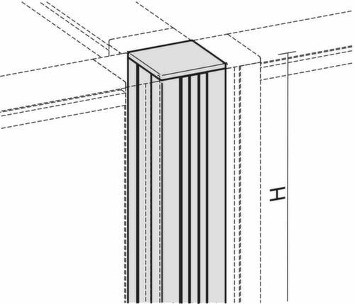 Gera Verbindungssäule Pro ProfiLine für Trennwand, Höhe 1800 mm