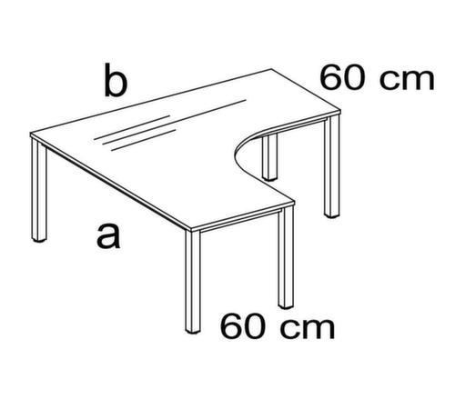 Nowy Styl Höhenverstellbarer Freiform-Schreibtisch E10