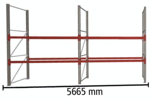 META Palettenregal MULTIPAL HxB 3300x5665 mm mit 3 Lagerebenen für insgesamt 18 Paletten